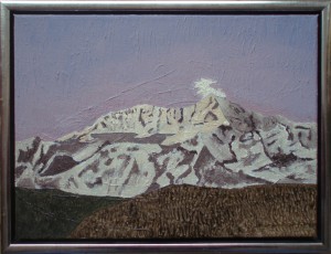 Mount st. Elias, Alaska, 2016, 30 x 40 cm. olie, 2000 kr.